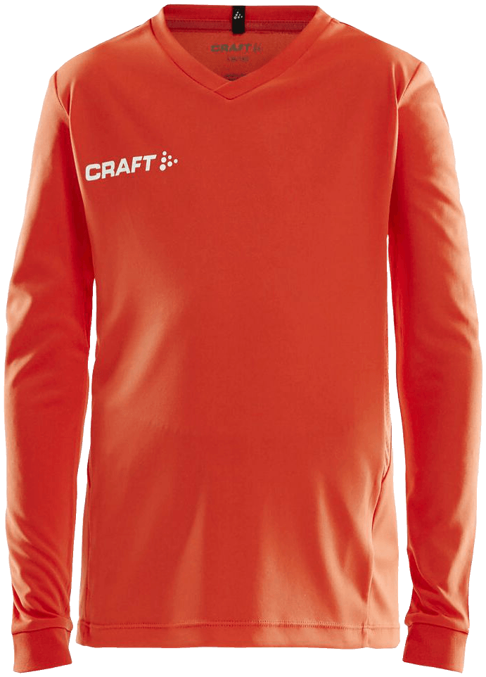 Craft Squad Go Langarm Trainingsshirt Solid, 164, orange/weiß