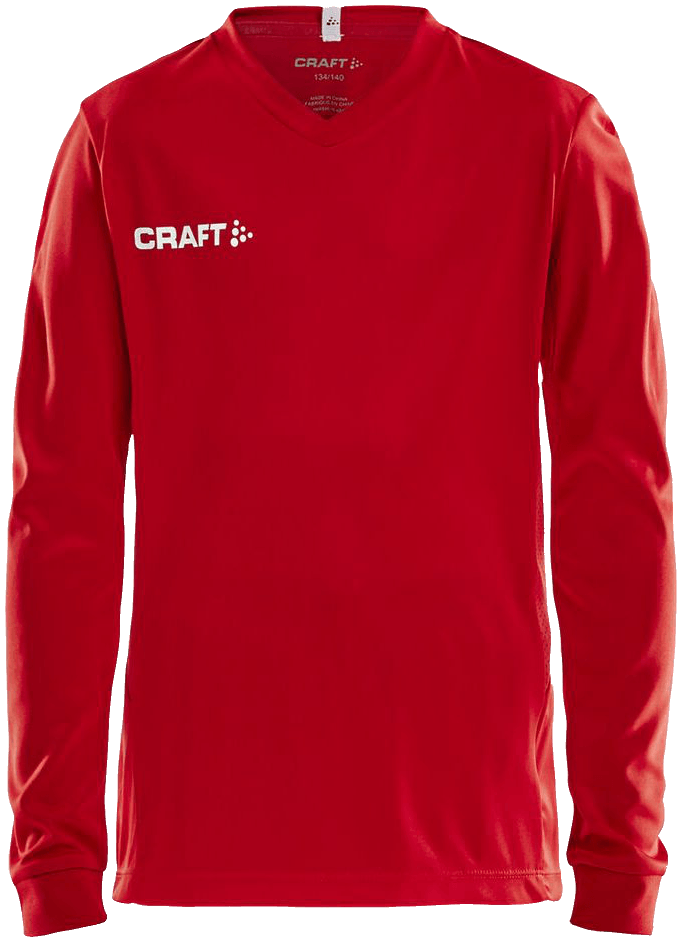 Craft Squad Go Langarm Trainingsshirt Solid, 164, rot/weiß