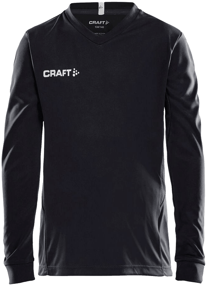 Craft Squad Go Langarm Trainingsshirt Solid, 164, schwarz/weiß