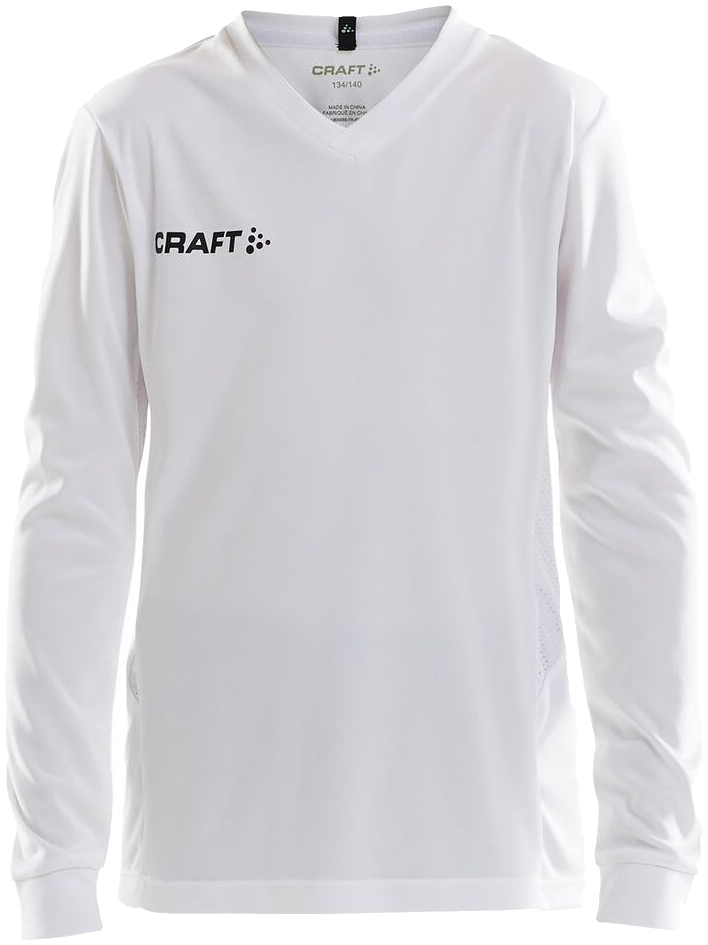 Craft Squad Go Langarm Trainingsshirt Solid, 164, weiß/schwarz