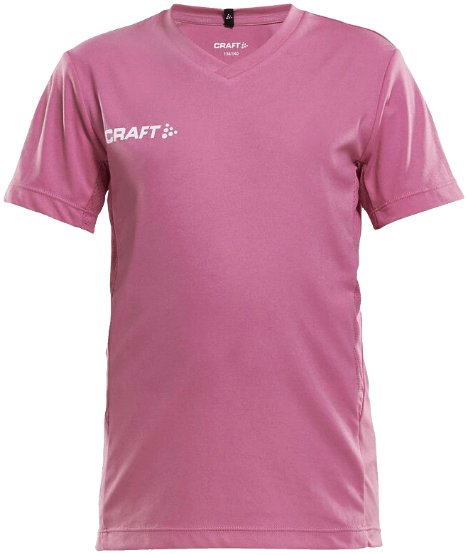 Craft Squad Go Solid Trainingsshirt, 164, pink/weiß