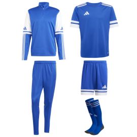 adidas Squadra 25 Fussball Trainingstop Set Herren Damen 5-teilig Trainingstop Trainingshose Fußball Trikot Shorts Sockenstutzen