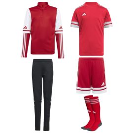 adidas Squadra 25 Fussball Trainingstop Set Kinder 5-teilig Trainingstop Trainingshose Fußball Trikot Shorts Sockenstutzen