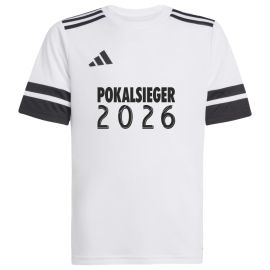 adidas Squadra 25 Pokalsiegershirt Schriftzug Kinder Fußball Trikot