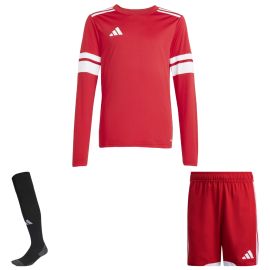 adidas Squadra 25 Trikotsatz langarm Kinder 3-teilig Langarm Fußball Trikot Match Shorts Sockenstutzen