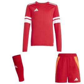 adidas Squadra 25 Trikotsatz langarm Kinder 3-teilig Langarm Fußball Trikot Shorts Competition Match Sleeve Stutzen