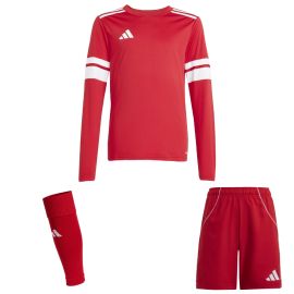 adidas Squadra 25 Trikotsatz langarm Kinder 3-teilig Langarm Fußball Trikot Shorts Sleeve Stutzen