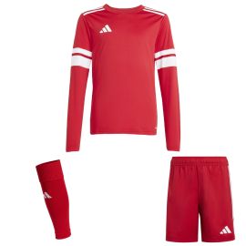 adidas Squadra 25 Trikotsatz langarm Kinder 3-teilig Langarm Fußball Trikot Shorts Sleeve Stutzen