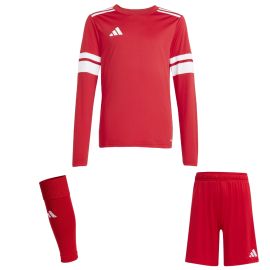 adidas Squadra 25 Trikotsatz langarm Kinder 3-teilig Langarm Fußball Trikot Shorts Sleeve Stutzen