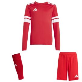 adidas Squadra 25 Trikotsatz langarm Kinder 3-teilig Langarm Fußball Trikot Shorts Sleeve Stutzen