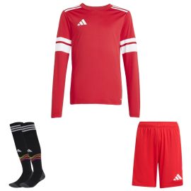 adidas Squadra 25 Trikotsatz langarm Kinder 3-teilig Langarm Fußball Trikot Shorts Sockenstutzen Adi Sock