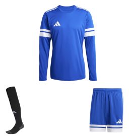 adidas Squadra 25 Trikotsatz langarm Herren Damen 3-teilig Langarm Fußball Trikot Shorts Sockenstutzen