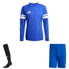 adidas Squadra 25 Trikotsatz langarm Herren Damen 3-teilig Langarm Fußball Trikot Shorts Sockenstutzen