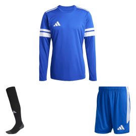 adidas Squadra 25 Trikotsatz langarm Herren Damen 3-teilig Langarm Fußball Trikot Shorts Sockenstutzen
