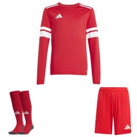 adidas Squadra 25 Trikotsatz langarm Kinder 3-teilig Langarm Fußball Trikot Shorts Sockenstutzen