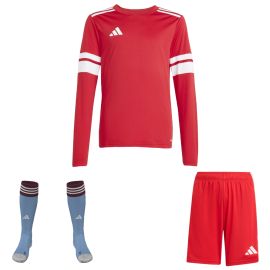adidas Squadra 25 Trikotsatz langarm Kinder 3-teilig Langarm Fußball Trikot Shorts Sockenstutzen