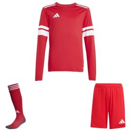 adidas Squadra 25 Trikotsatz langarm Kinder 3-teilig Langarm Fußball Trikot Shorts Sockenstutzen