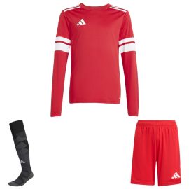 adidas Squadra 25 Trikotsatz langarm Kinder 3-teilig Langarm Fußball Trikot Shorts Torwart Sockenstutzen