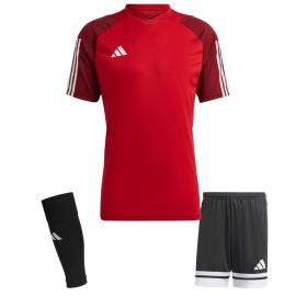 adidas Tiro 23 Competition Trikotsatz Herren Damen 3-teilig Fussball Trikot Shorts Sleeve Stutzen