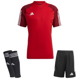 adidas Tiro 23 Competition Trikotsatz Kinder 3-teilig Fussball Trikot Shorts Sleeve Stutzen