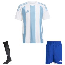 adidas Trikotsatz Striped 24 Kinder 3-teilig Trikot Match Shorts Torwart Sockenstutzen