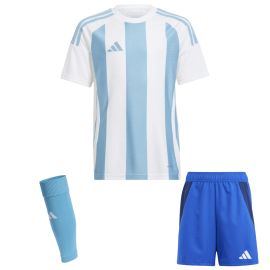 adidas Trikotsatz Striped 24 Kinder 3-teilig Trikot Shorts Competition Match Sleeve Stutzen