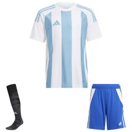 adidas Trikotsatz Striped 24 Kinder 3-teilig Trikot Shorts Torwart Sockenstutzen