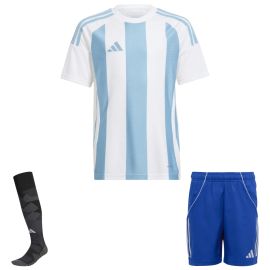 adidas Trikotsatz Striped 24 Kinder 3-teilig Trikot Shorts Torwart Sockenstutzen