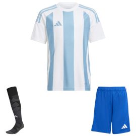 adidas Trikotsatz Striped 24 Kinder 3-teilig Trikot Shorts Torwart Sockenstutzen