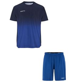 Craft Evolve 2.0 Fussball Shirt Set Herren Damen 2-teilig Structured Graphic Trainingsshirt Trainingsshorts