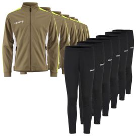 Craft Evolve 2.0 Trainingsanzug Satz Kinder 2-teilig Contrast Trainingsjacke Slim Trainingshose