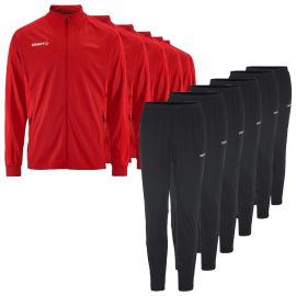 Craft Evolve 2.0 Trainingsanzug Satz Herren Damen 2-teilig Contrast Trainingsjacke Trainingshose
