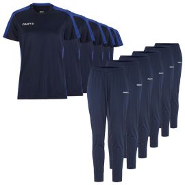 Craft Evolve 2.0 Trainingsanzug Satz Damen 2-teilig Contrast Trainingsshirt Slim Trainingshose