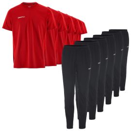 Craft Evolve 2.0 Trainingsanzug Satz Herren Damen 2-teilig Contrast Trainingsshirt Trainingshose