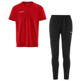 Craft Evolve 2.0 Trainingsanzug Herren Damen 2-teilig Contrast Trainingsshirt Slim Trainingshose