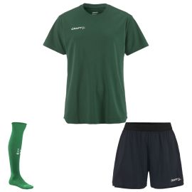 Craft Evolve 2.0 Trikotsatz Damen 3-teilig Structured Trainingsshirt Trainingsshorts Sockenstutzen