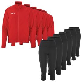 Craft Rush 2.0 Trainingsanzug Satz Damen 2-teilig Trainingsjacke Capri Tights