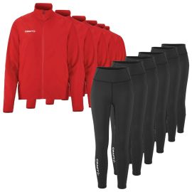 Craft Rush 2.0 Trainingsanzug Satz Damen 2-teilig Trainingsjacke Zip Tights