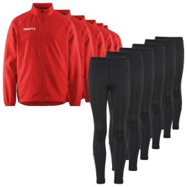 Craft Rush 2.0 Trainingsanzug Satz Kinder 2-teilig Trainingsjacke Zip Tights