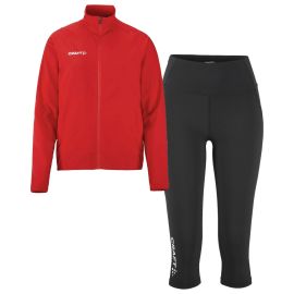 Craft Rush 2.0 Trainingsanzug Damen 2-teilig Trainingsjacke Capri Tights