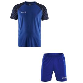 Craft Squad Go Fussball Shirt Set Herren Damen 2-teilig Contrast Trainingsshirt Solid Trainingsshorts