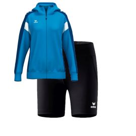 Erima Celebrate 125 Trainingsanzug Set Damen 2-teilig Trainingsjacke mit Kapuze Tights kurz