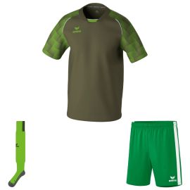 Erima Evo Star Trikotsatz Herren Damen 3-teilig Fussball Trikot Fussball Short Stutzenstrumpf