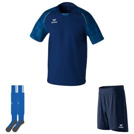 Erima Evo Star Trikotsatz Herren Damen 3-teilig Fussball Trikot Short mit Innenslip Sockenstutzen