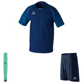 Erima Evo Star Trikotsatz Herren Damen 3-teilig Fussball Trikot Short mit Innenslip Sockenstutzen