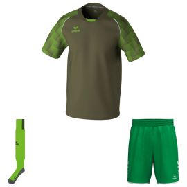 Erima Evo Star Trikotsatz Herren Damen 3-teilig Fussball Trikot Shorts Stutzenstrumpf