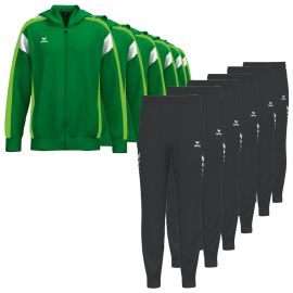 Erima Trainingsanzug Satz Celebrate 125 Herren Damen 2-teilig Trainingsjacke mit Kapuze Sweathose
