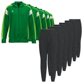 Erima Trainingsanzug Satz Celebrate 125 Herren Damen 2-teilig Trainingsjacke mit Kapuze Sweathose