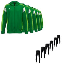 Erima Trainingsanzug Satz Celebrate 125 Herren Damen 2-teilig Trainingsjacke mit Kapuze Winterlauftights