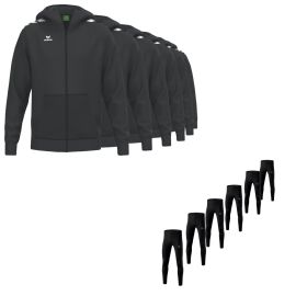 Erima Trainingsanzug Satz CMPT Wings Herren Damen 2-teilig Trainingsjacke mit Kapuze Winterlauftights